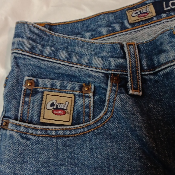 Cruel Girl Low Rise Relaxed Classic Blue Denim Jeans Junior's Size 9 - Picture 3 of 16